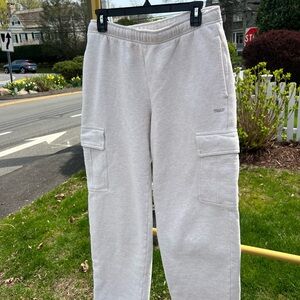 Aritzia Cream Cargo sweatpants